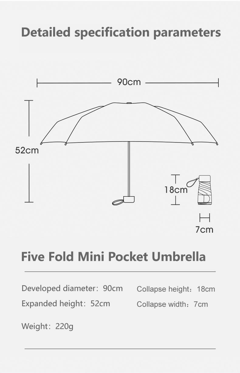 Mini Umbrella 6 Ribs