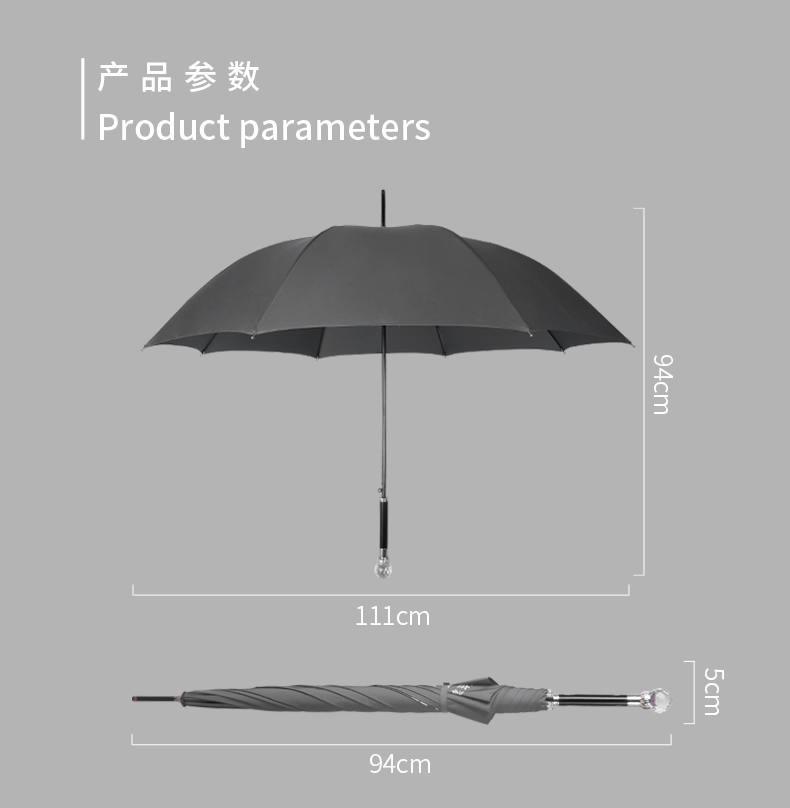 crystal ball handle umbrella